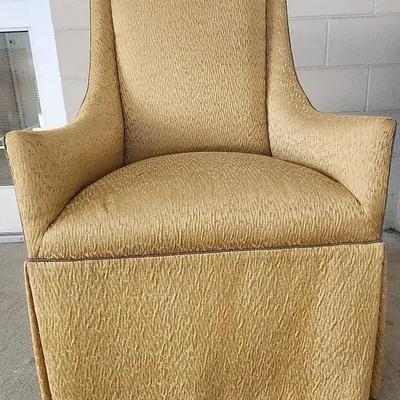 Gold Color Skirted Dinning Room Table 