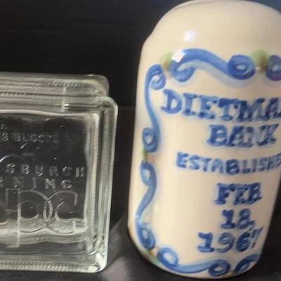 2 Banks - Pittsburgh Corning Glass Block & MA Hadley Ceramic Dietmar’s Bank