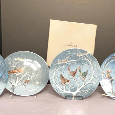 12 Days Of Christmas 4 Haviland Limoges Plates 1970s