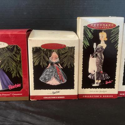 4 Hallmark Barbie Collector Series Ornaments