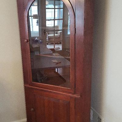Cherry Corner Display Cabinet