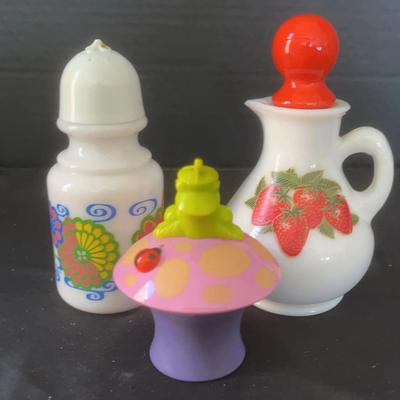 3 Avon Containers: “Strawberries And Cream”, “Her Prettiness”, Salt Shaker 
