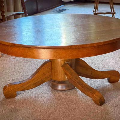 Antique Oak Round Coffee Table