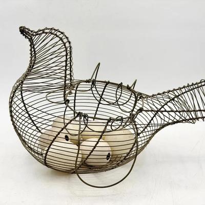 Wire Chicken And Hollowed Eggs