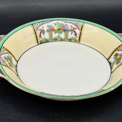 Handpainted Noritake Paradise Handled Serving Bowl