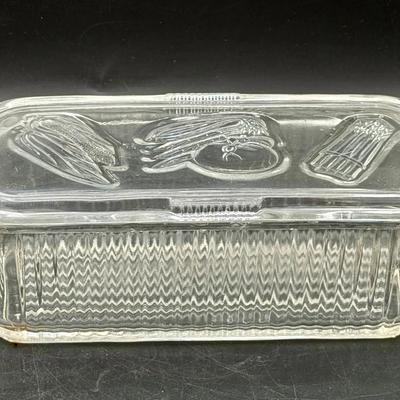 Vintage Federal Glass Refrigerator Dish with Lid