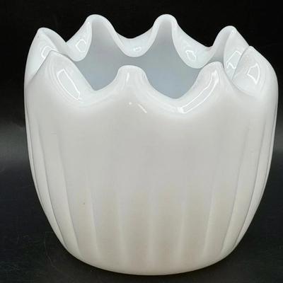 Vintage Fenton Pinched Glass Vase
