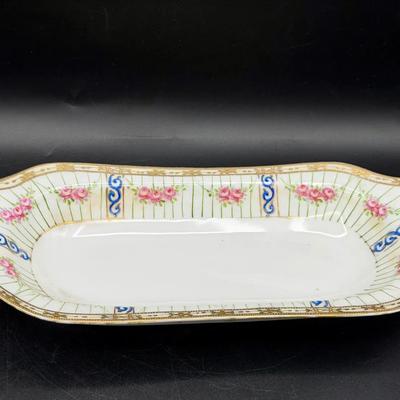 Hand Painted Nippon Celery Dish