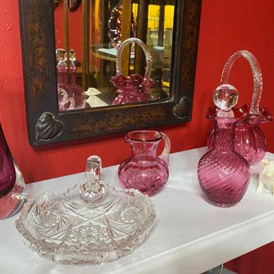 Several pieces cranberry