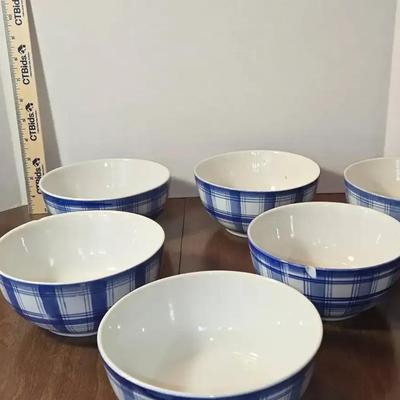 IDG Blue And White Soup Bowls