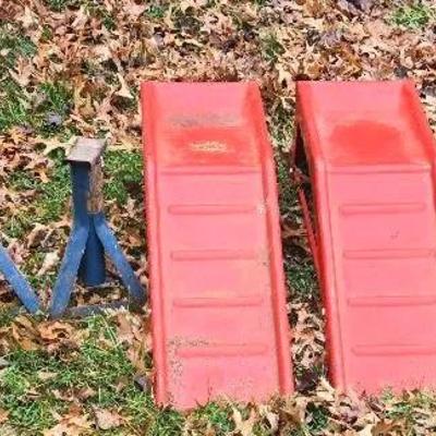 Sears Metal Car Ramps And Jack Stands