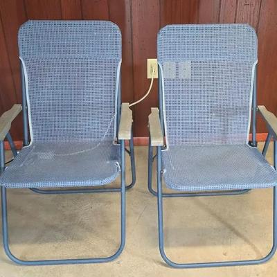 Two Folding Lawn Chairs