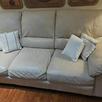 LTL Leather White Sofa