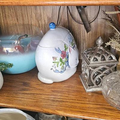 Vintage Collectibles On Shelf