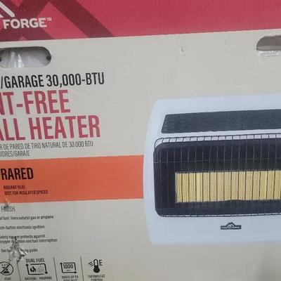 Master Forge 30,000-BTU Vent-Free Wall Heater- New In Damaged Box 