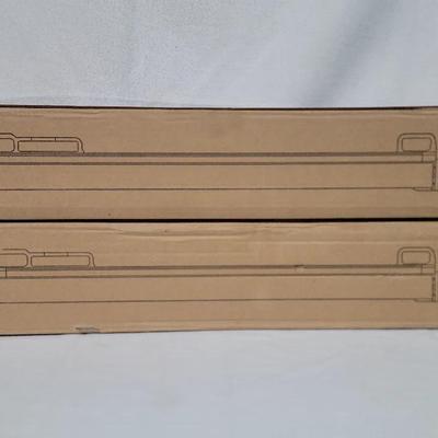 Multi-use Retractable Gate Set Of 2 72in  White Returned Items