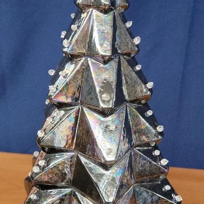 Black/Mother Of Pearl Faceted Ceramic Tree