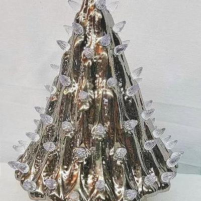 Golden Chrome Retro Lava Ceramic Tree