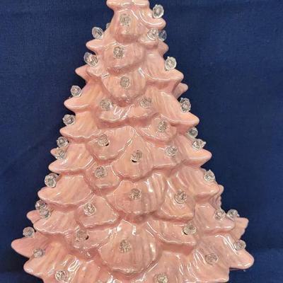 Pink Cermaic Christmas Tree from Vintage Mold