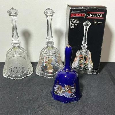 Assorted Decorative Glass & Crystal Bells