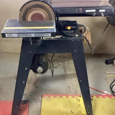 Craftsman Belt & Disc Sander on Stand (New 80 And 120 Belts Included)