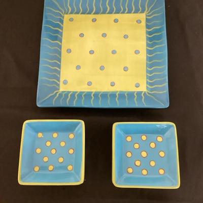 Berryware Hand Painted Square Plates And Platter
