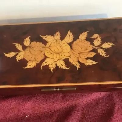 Inlaid Swiss Music Box