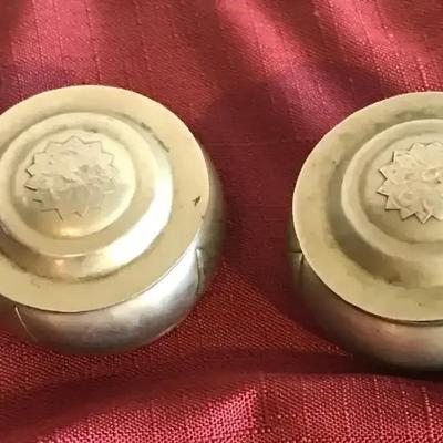 Pair Of Metal Pillboxes