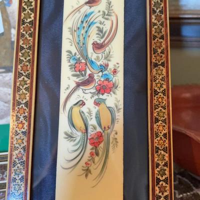 Small Painting On Bone From Iran With An In-Line Frame