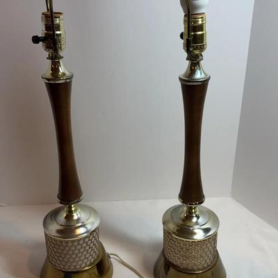Two Mid-Century Brass Modern Lamps