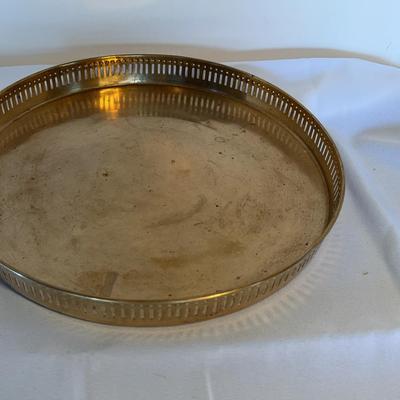 Brass Serving Tray From Morocco