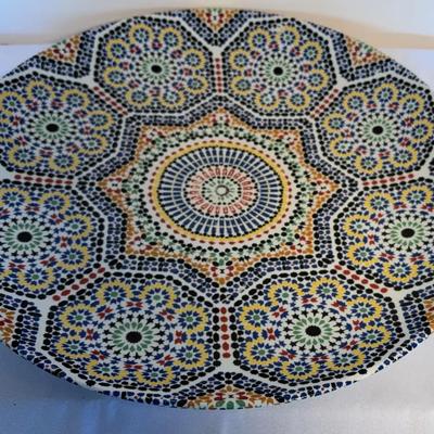 Colorful Porcelain Plate Made In Fez Morocco