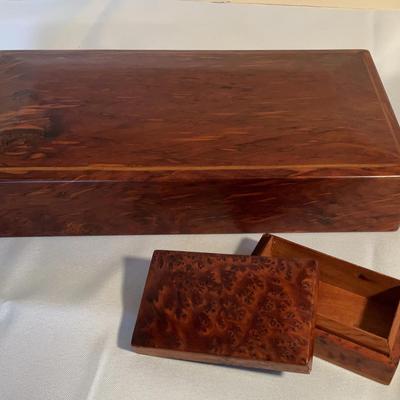 Pair Of Cedar Lined Moroccan Thuya Boxes