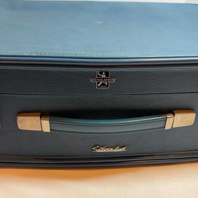 Vintage Silver Line Suitcase