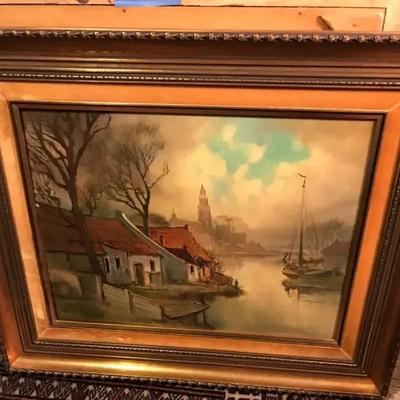 Loe Jone Painting Of Morning Mist On Wood