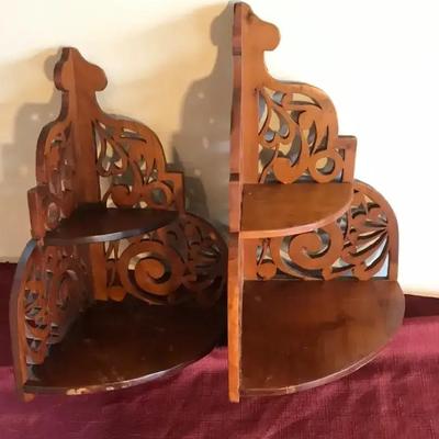 Pair Of Corner Bracket Shelves Made In Iran