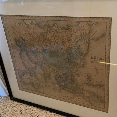 Framed Map Of Ancient Asia