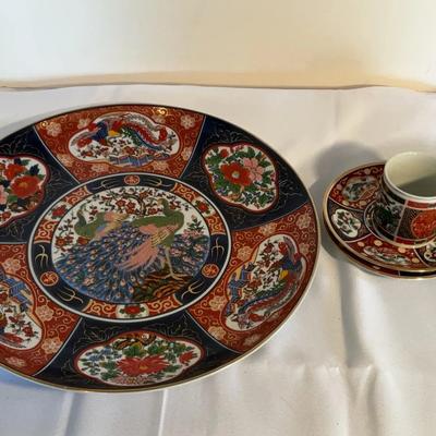 Large Chinese Platter And Plates 