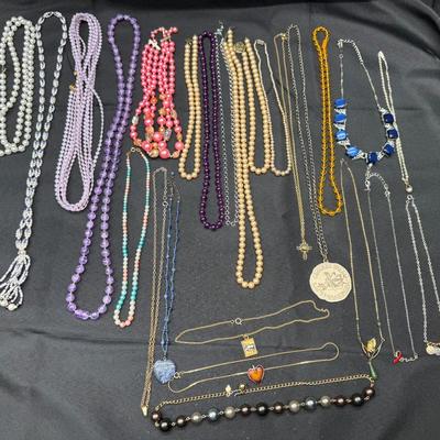 Costume Necklaces Lot | Beaded Strands, Pearls, Pendants, Statement Pieces & More