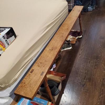 Pegged end of bed bench