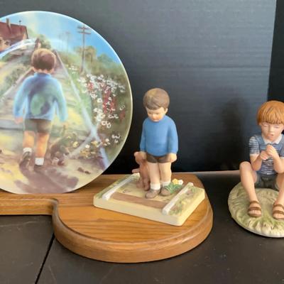 Rusty Money Figurines & Plate, Zolan-inspired Figurine