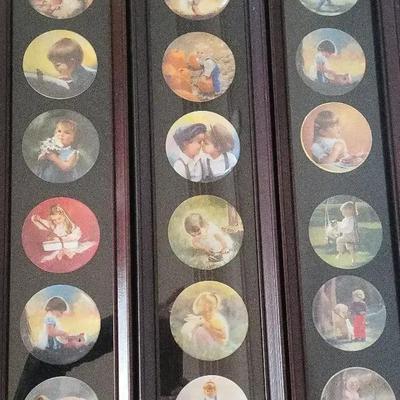 18 Zolan Miniature Plates in 3 Frames "B"