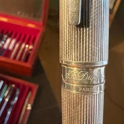 Parker & Dunhill Silver Fountain Pens