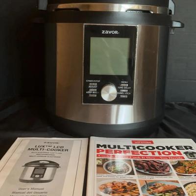 Zavor Lux LCD Multi-cooker W/Cookbook & Manual