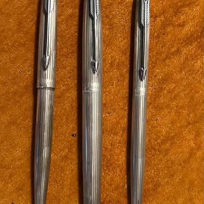 2 Parker 75 Pens & 1 Mechanical Pencil 
