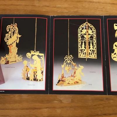 Danbury Mint 1985 Gold Christmas Ornament Collection
