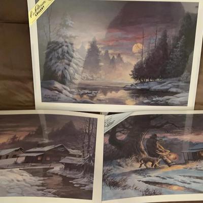 3 Lee Roberson Winter Prints "A"