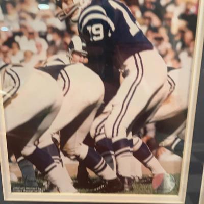 Johnny Unitas Photograph W/ 24K Gold Overlay Medallion &  Collector Pin