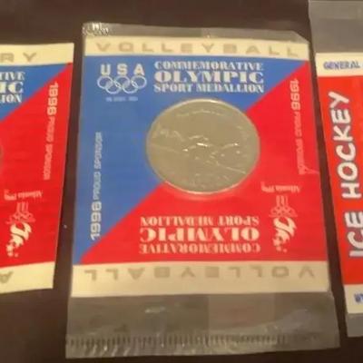 8 Olympic Commemorative Coins: 4-1996, 4-1998