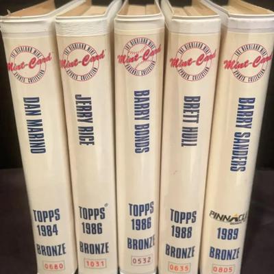 5 Topps 1980’s Bronze Cards: Marino, Rice,Bonds, Hull, Sanders,